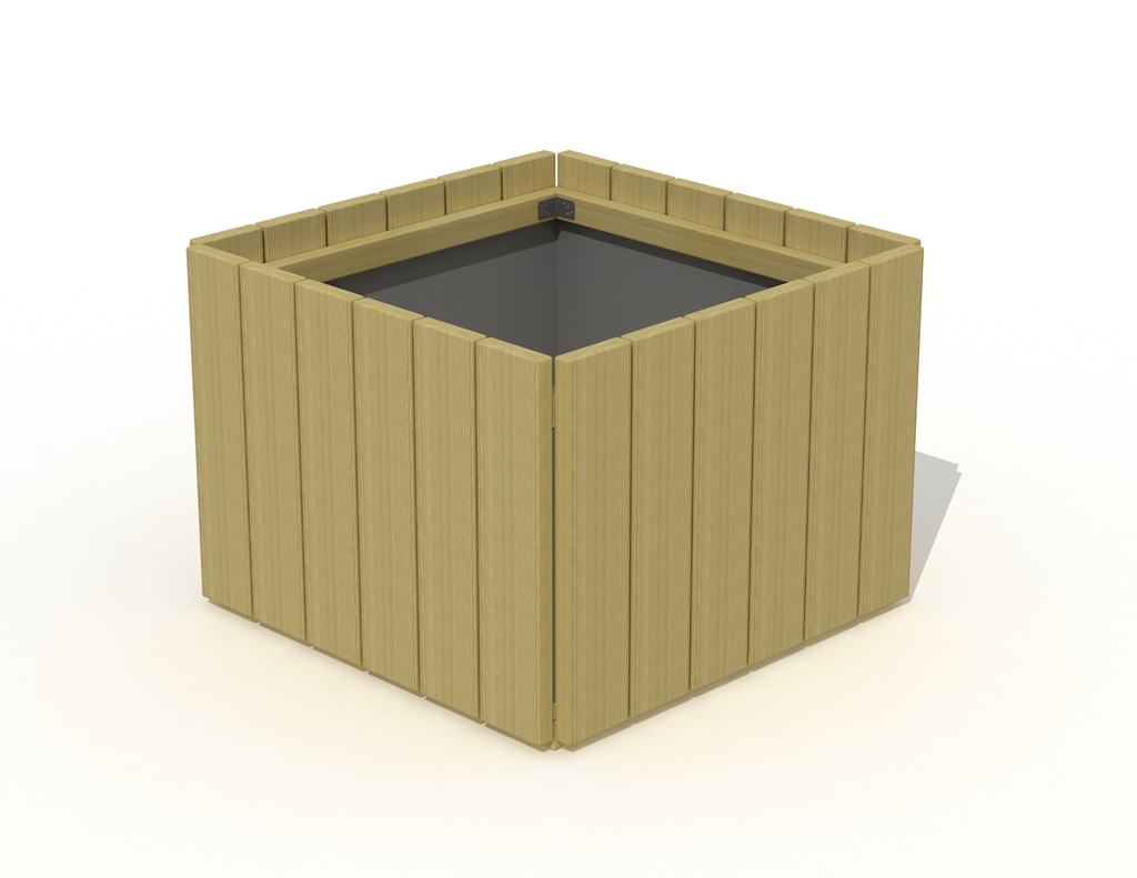 BLOEMBAK VERTICALE PLANKEN RNG 97X97X70CM 