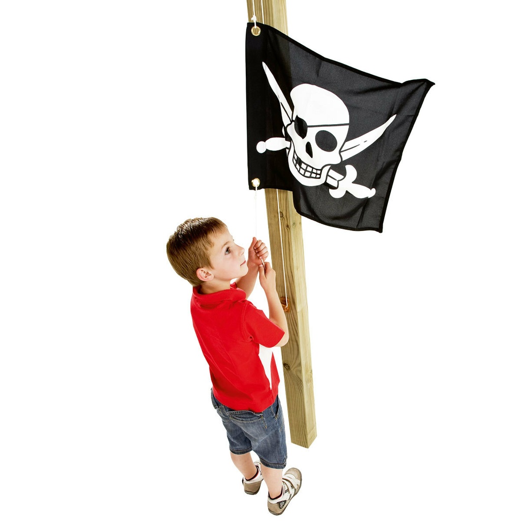 DRAPEAU DE PIRATE AVEC SYSTÈME DE HISSAGE