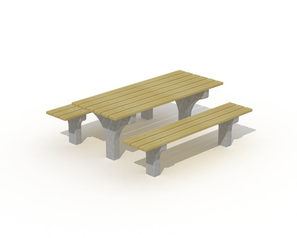 [P512*] TAFEL BETON VOET RNG